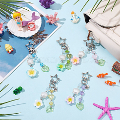 5 шт. подвесных украшений из акрила и АБС-пластика с имитацией жемчуга&nbsp;HJEW-WR00027