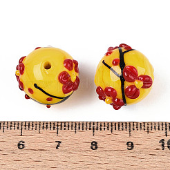 Эмалевые бусины ручной работы в технике лэмпворк LAMP-T023-23I