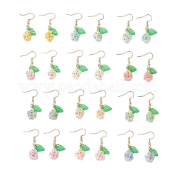12 пара прозрачных акриловых сережек-подвесок&nbsp;EJEW-JE06558