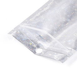 Блестящая голографическая звезда пластиковая упаковка инь-ян пакеты с застежкой-молнией OPP-N002-02G