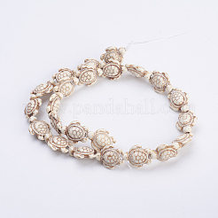 Синтетических нитей бирюзовые бусы G-E456-35B-15x18mm