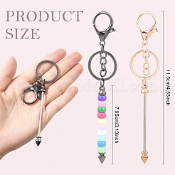 10 шт. брелок из сплава с бусинами для изготовления ювелирных изделий своими руками&nbsp;KEYC-YW0001-29RG