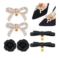 6 шт. 3 стиля подвески для обуви из искусственной кожи и сплава со стразами&nbsp;AJEW-PH01658