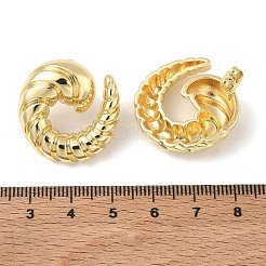 Boucles d'oreilles à clous en laiton torsadé pour femmes&nbsp;KK-CBAD851-22G