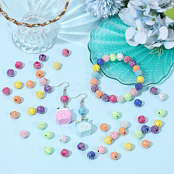 400個メッキアクリルビーズ  ライン入り  ラウンド  ミックスカラー  10x10x10mm  穴：2mm&nbsp;PACR-PA0001-25
