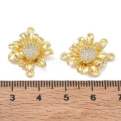 Verbindungsanhänger mit Mikropavé aus Messing mit durchsichtigen Zirkonia-Steinen&nbsp;CU-CBA280C-12G