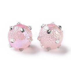 УФ-покрытие Радужные переливающиеся текстурированные акриловые неровные бусины X-OACR-E007-01