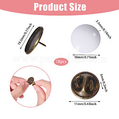 Kits para hacer broches de hierro con forma de cúpula&nbsp;DIY-CA0007-05