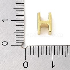 304ステンレスペンダント  24KGP本金メッキ  文字h  8x5.5x4mm  穴：1.6mm&nbsp;STAS-S137-01G-H