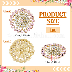 Applique en strass en laiton&nbsp;DIY-FG0009-88C