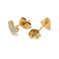 Boucles d'oreilles à tige en acier inoxydable 304 avec strass en cristal pour femmes&nbsp;EJEW-C094-01C-G