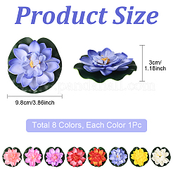 Искусственный лист и цветок лотоса из вспененного eva&nbsp;AJEW-SP0003-26E