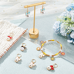 Маркеры петель с бантом из эмали из сплава&nbsp;HJEW-PH01572