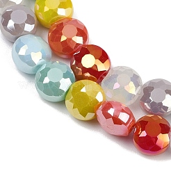 Гальванические непрозрачные стеклянные бусины EGLA-G039-02A-01