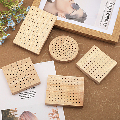 5 шт. 5 стиля дубовый деревянный держатель для еды на палочке для леденцов WOOD-BC0001-11