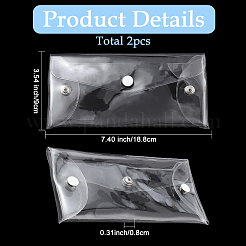 2 шт. портативная прозрачная сумка для кистей для макияжа из ПВХ&nbsp;MRMJ-SP0001-12B