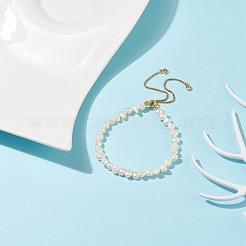 Bracciale scorrevole da donna con perle naturali e perline&nbsp;BJEW-JB08330-01