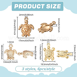 18 Stück 3 Stile Messing Charms&nbsp;FIND-PH0022-94