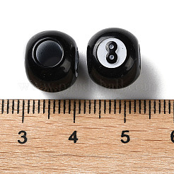 Непрозрачные акриловые европейские бусины с распылением SACR-P031-34B-01