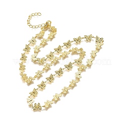 Ожерелья из латунной цепочки в виде бабочки NJEW-M108-15G