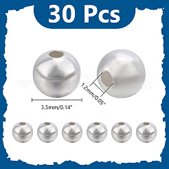 30шт 925 бусины из стерлингового серебра&nbsp;STER-AR0001-18B
