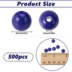 Непрозрачные акриловые бусины&nbsp;MACR-SP0001-27B-02