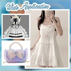 Полиэстеровая эластичная плиссированная кружевная лента&nbsp;OCOR-WH0036-70B