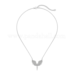 925 подвесные стерлингового серебра ожерелья NJEW-L179-02P