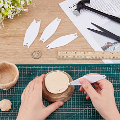 4 шт. 4 стиля акриловой глины клиновидная доска DIY-FG0008-20