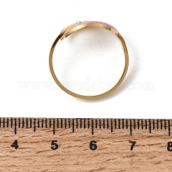 Offene Manschettenringe aus emailliertem Edelstahl 304&nbsp;RJEW-D352-07G