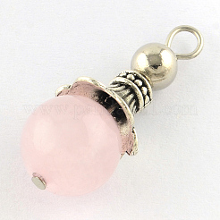 Природного розового кварца подвески&nbsp;LS-G-Q459-02Q