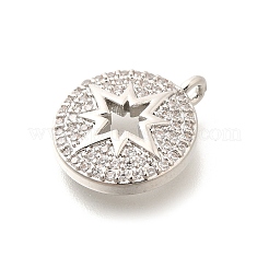 Латунные микропаве прозрачные подвески с фианитом KK-L225-020P