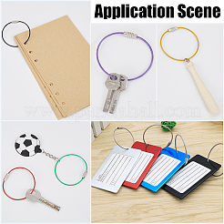 28 шт. 7-цветные прочные брелки из нержавеющей стали 304 FIND-GF0006-82