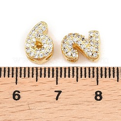 Messing Micro Pave klare Zirkonia Perlen&nbsp;KK-I478-02G