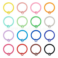 32 шт. двухцветные железные разъемные брелоки для ключей IFIN-TA0001-56