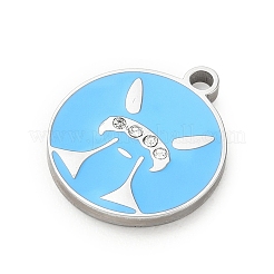 Pendentifs en acier inoxydable émaillé douze constellations&nbsp;SA-CBAAE04-01P-08