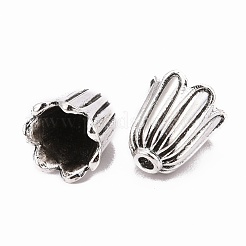 Cadmio y plomo de estilo tibetano plata antigua sin tapas de abalorios flor&nbsp;X-TIBEB-00864-AS-R