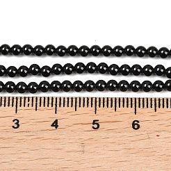 Натуральный черный шпинель нити круглый шарик&nbsp;G-A130-3mm-32A