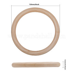 Anelli per tende in legno schima&nbsp;FIND-WH0002-60B