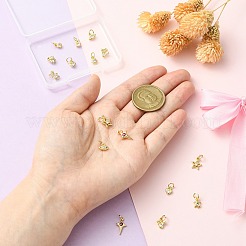 16шт 8 стиля латунные микропаве кубические циркониевые подвески&nbsp;ZIRC-CJ0003-33