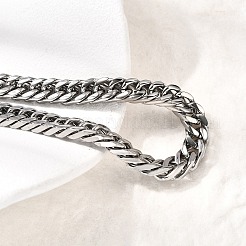 Браслеты из кубинской цепи из нержавеющей стали 304 для мужчин&nbsp;BJEW-B140-06C