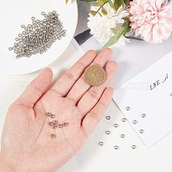 304ステンレススチールスペーサービーズ  リング  ステンレス鋼色  5x2mm  穴：3mm  200個/箱&nbsp;STAS-UN0003-46B