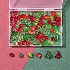 80шт 7 вида прозрачных стеклянных бусин EGLA-FS0001-45