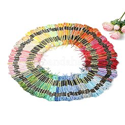6層ポリエステル刺繍フロス  クロスステッチの糸  春のカラーシリーズ  ミックスカラー  0.5~1mm  約8.75ヤード（8m）/バンドル  12束/セット&nbsp;OCOR-FZ0001-01I