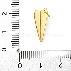 304ステンレスペンダント  丸カン付き  18KGP本金メッキ  紙飛行機  17x9x4mm  穴：2.5mm&nbsp;STAS-U049-04A-04G