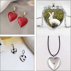 102 kit de fabrication de pendentifs en forme de cœur à faire soi-même&nbsp;STAS-UN0021-30P