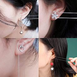 Акриловые палочки для демонстрации сережек&nbsp;ODIS-WH0008-22