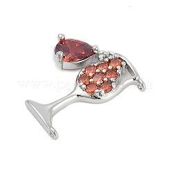 Кубический цирконий из латуни со стеклянными подвесками&nbsp;KK-Q026-24P