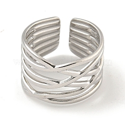 Открытое кольцо-манжета из нержавеющей стали марки 304 RJEW-A043-27P