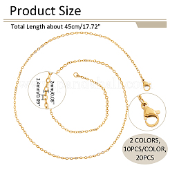 20 шт. набор из цепочек из нержавеющей стали 304 двух цветов MAK-NB0001-22